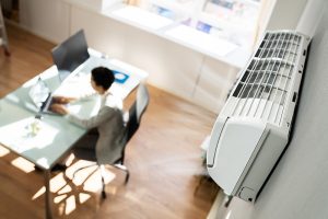 ductless-unit-on-wall-view-from-above